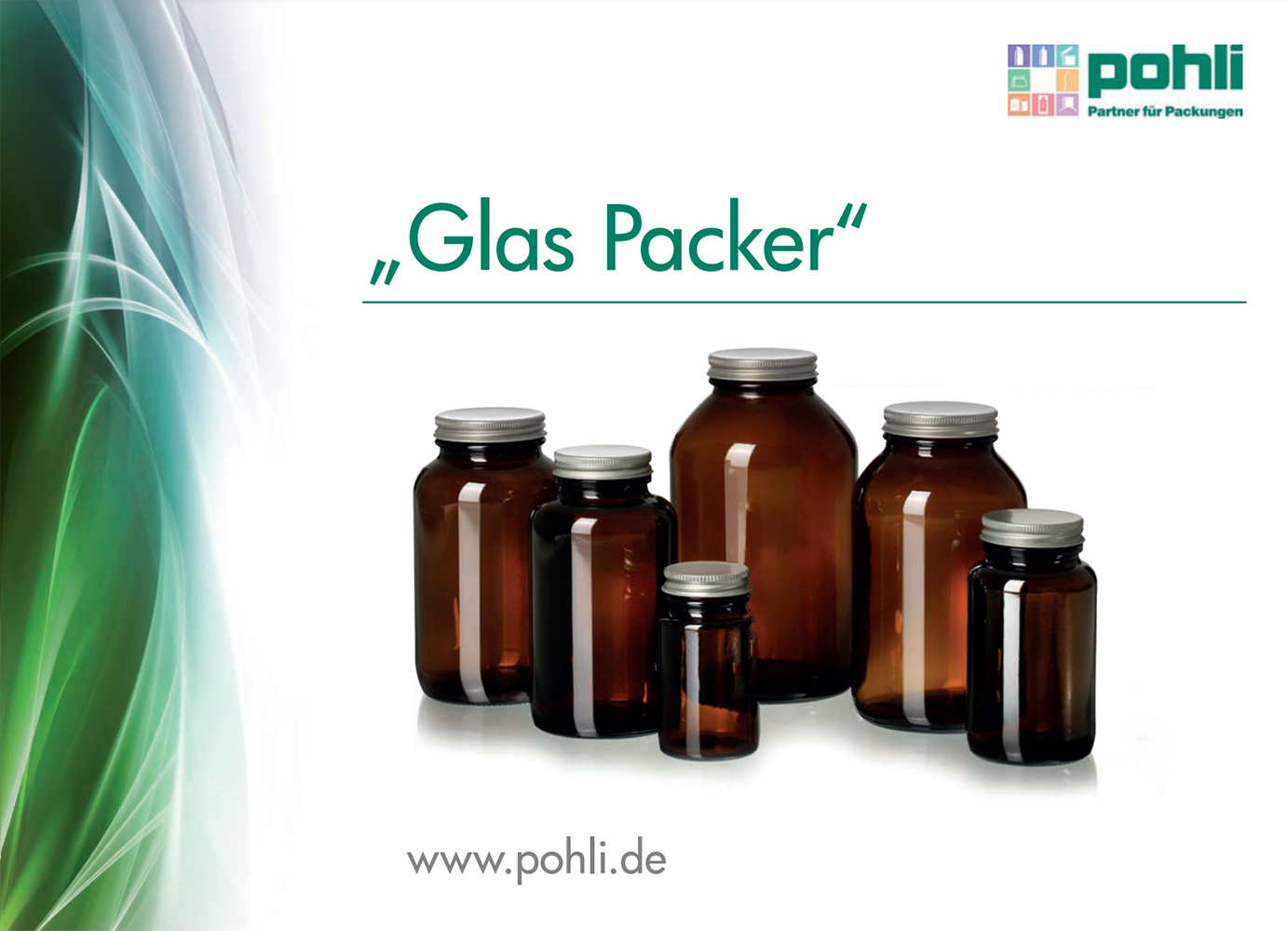 Flyer "Glas Pa­cker"